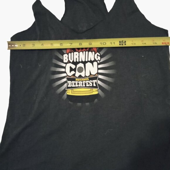Burning Can Racerback Tank Top  Beerfest 2017 Oskar Blues Brewery M Black - Picture 5 of 6